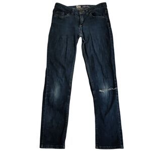 SO Dark Indigo Skinny Slim Ripped Jeans Girls 14